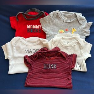 Boys 3-6 month short sleeve onesies